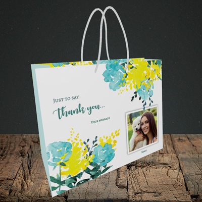 Picture of Watercolour, Thank You Design, Small Landscape Gift Bag