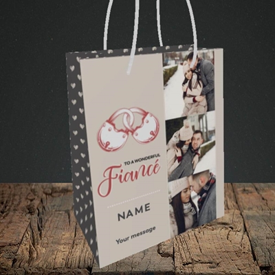 Picture of Wonderful Fiancé, Valentine's Design, Small Portrait Gift Bag