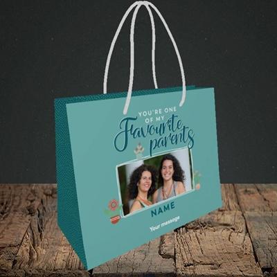 Picture of Favourite Parents, Mother's Day Design, Small Landscape Gift Bag