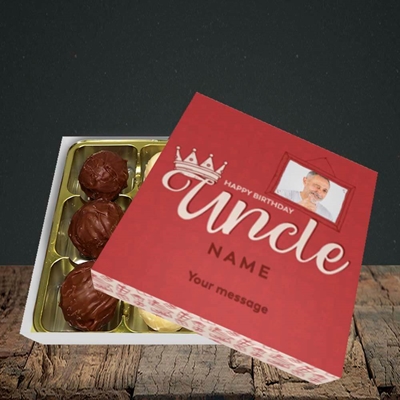 Picture of Uncle (Crown), Birthday Design, Choc 9