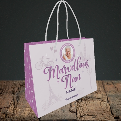 Picture of Marvellous Nan, Mother's Day Design, Small Landscape Gift Bag