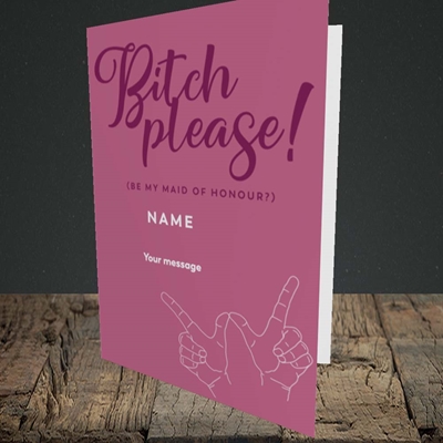 Picture of Bitch Please!(Without Photo), Wedding Design, Portrait Greetings Card