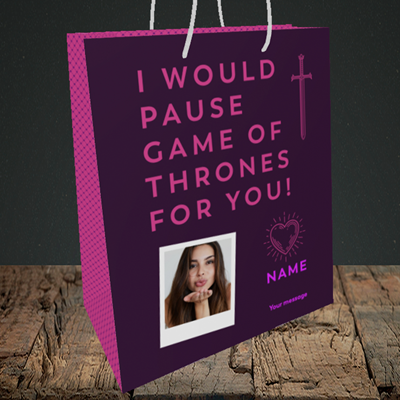 Picture of Game Of Thrones, Valentine's Design, Medium Portrait Gift Bag