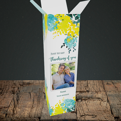 Picture of Watercolour, Thinking of You Design, Upright Bottle Box