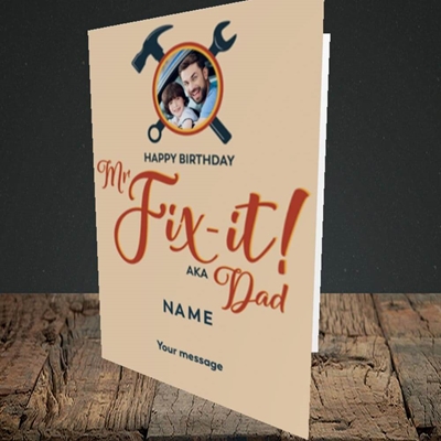 Picture of Mr Fix It, Birthday Design, Portrait Greetings Card