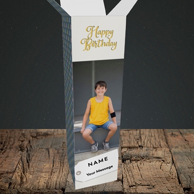 Picture of 1. A Happy Birthday, Large Photo, Birthday Design, Upright Bottle Box
