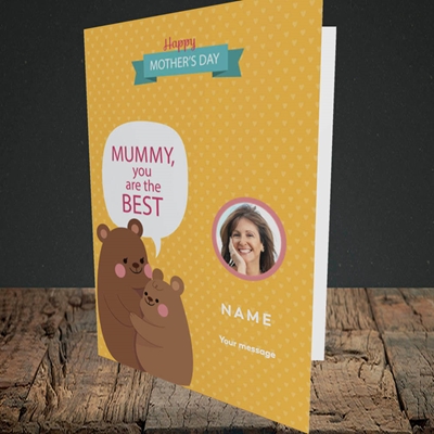 Picture of Mummy You Are The Best Bear, Mother's Day Design, Portrait Greetings Card