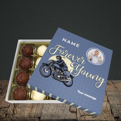 Picture of Forever Young (Motorbike), Birthday Design, Choc 16