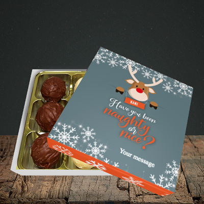 Picture of Naughty, (Without Photo) Christmas Design, Choc 9