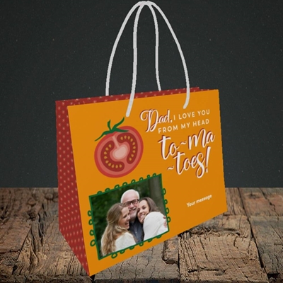 Picture of Tomatoes, Father's Day Design, Small Landscape Gift Bag