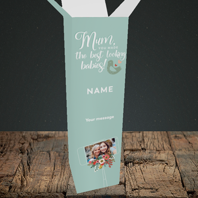 Picture of Best Looking Babies, Mother's Day Design, Upright Bottle Box