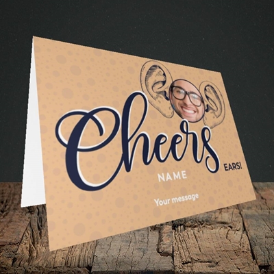 Picture of Cheers Ears, Thank You Design, Landscape Greetings Card