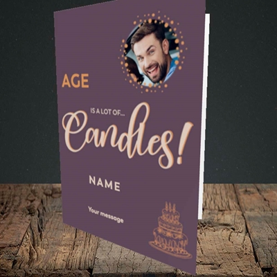 Picture of A Lot Of Candles, Birthday Design, Portrait Greetings Card