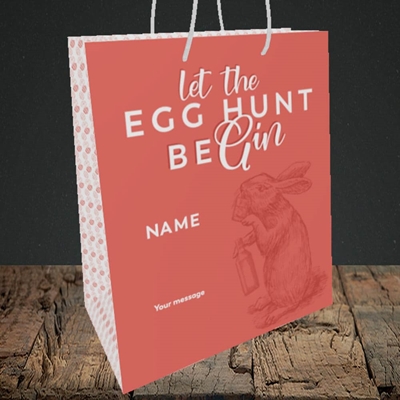 Picture of Egg Hunt BeGin(Without Photo), Easter Design, Medium Portrait Gift Bag
