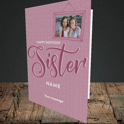 Picture of Sister, Birthday Design, Portrait Greetings Card