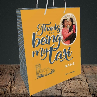 Picture of Taxi, Mother's Day Design, Medium Portrait Gift Bag