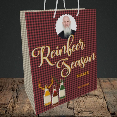Picture of Reinbeer, Christmas Design, Medium Portrait Gift Bag