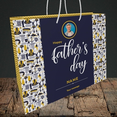 Picture of Seaside, Father's Day Design, Medium Landscape Gift Bag