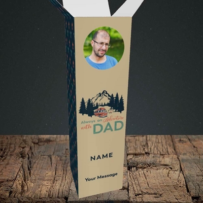 Picture of Camper Van With Dad, Father's Day Design, Upright Bottle Box