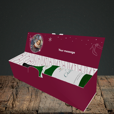 Picture of Christmas Shoes, Christmas Design, Lay-down Bottle Box