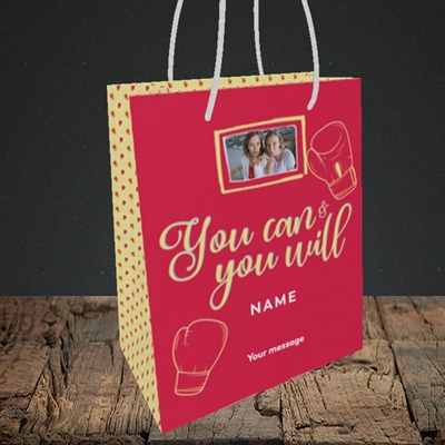 Picture of You Can & You Will, Thinking of You Design, Small Portrait Gift Bag