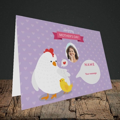 Picture of Hen & Chick, Mother's Day Design, Landscape Greetings Card