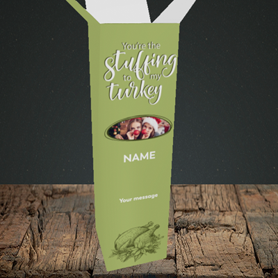 Picture of Stuffing To My Turkey, Christmas Design, Upright Bottle Box