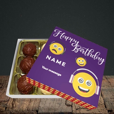 Picture of Smileys, (Without Photo) Birthday Design, Choc 9