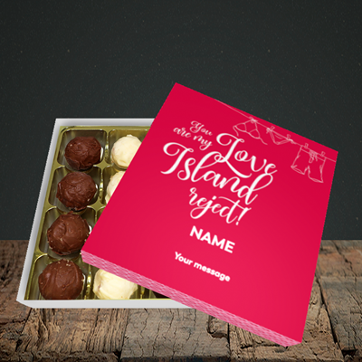 Picture of Love Island Reject, (Without Photo) Valentine Design, Choc 16