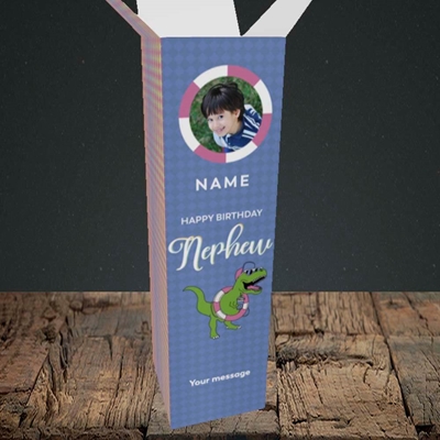 Picture of Nephew (Dino), Birthday Design, Upright Bottle Box