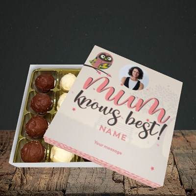 Picture of Mum Knows Best, Mother's Day Design, Choc 16