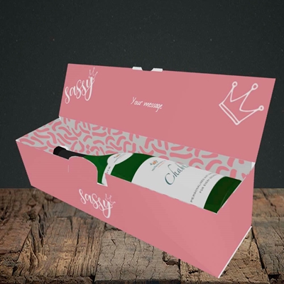 Picture of Sassy, (Without Photo) Birthday Design, Lay-down Bottle Box