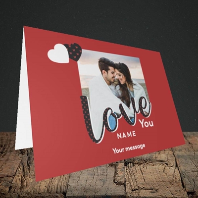 Picture of Love You, Valentine's Design, Landscape Greetings Card
