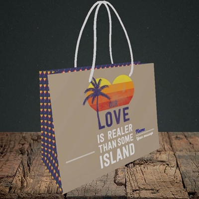 Picture of Our Love Is Realer(Without Photo), Valentine's Design, Small Landscape Gift Bag