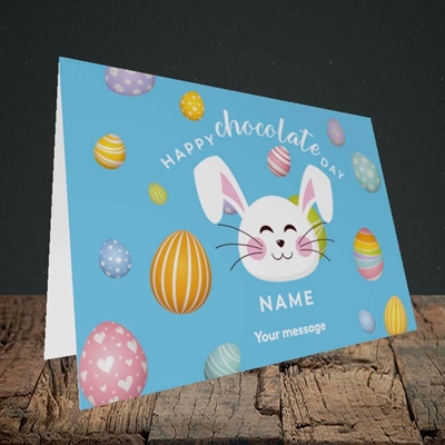 Picture of Chocolate Day, (Without Photo) Easter Design, Landscape Greetings Card