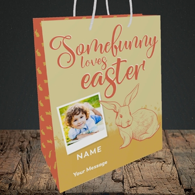 Picture of Somebunny, Easter Design, Medium Portrait Gift Bag