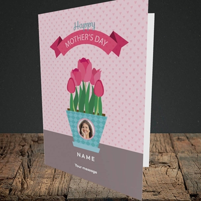 Picture of Flowers On The Table, Mother's Day Design, Mother's Day Design, Portrait Greetings Card