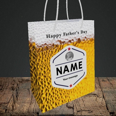 Picture of Premium Father, Father's Day Design, Small Portrait Gift Bag