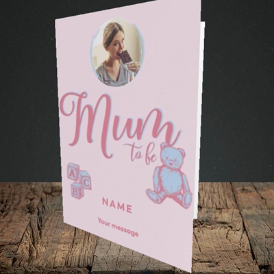Picture of Mum To Be, Pregnancy Design, Portrait Greetings Card