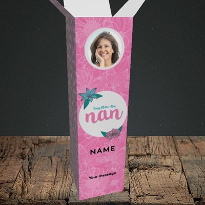 Picture of Happy Mother's Day Nan, Mother's Day Design, Upright Bottle Box