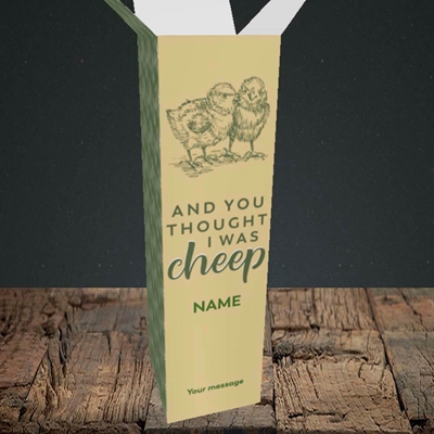 Picture of Cheep, (Without Photo) Easter Design, Upright Bottle Box
