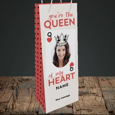 Picture of Queen Of My Heart, Valentine's Design, Bottle Bag