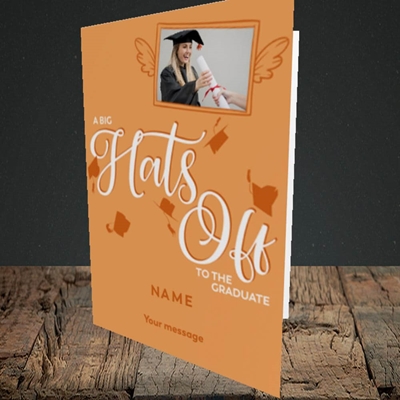Picture of Hats Off, Graduation Design, Portrait Greetings Card