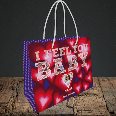 Picture of I Feel You Baby, Valentine's Design, Small Landscape Gift Bag