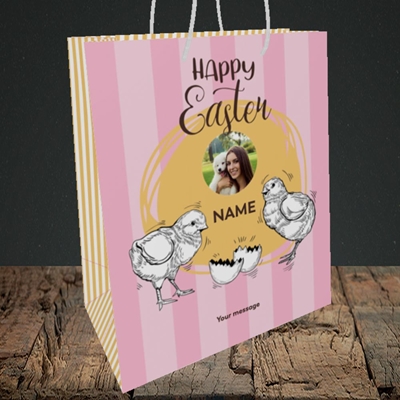 Picture of Little Chicks, Easter Design, Medium Portrait Gift Bag