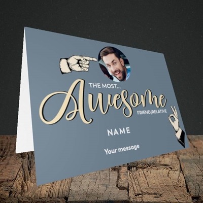 Picture of Awesome Person, Thank You Design, Landscape Greetings Card