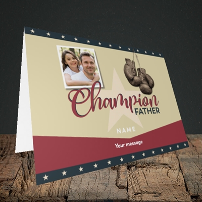 Picture of Champion Father, Father's Day Design, Landscape Greetings Card