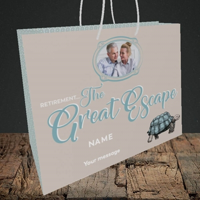 Picture of The Great Escape, Retirement Design, Medium Landscape Gift Bag