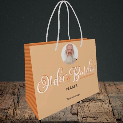 Picture of Older & Balder, Birthday Design, Small Landscape Gift Bag
