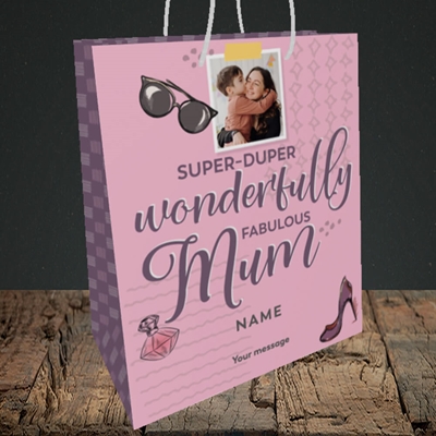 Picture of Super-Duper, Mother's Day Design, Medium Portrait Gift Bag
